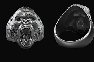 sculpt 3d ring, 3d head, 3d helmet, 3d bust, 3d face for 3d printing