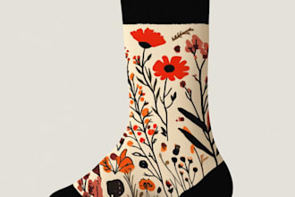 draw unique socks design
