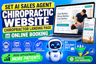 set ai sales agent chiropractic website chiropractor landing page online booking