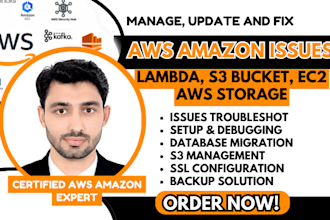 manage aws amazon issues lambda s3 bucket ec2 devops dynalmobd as aws expert