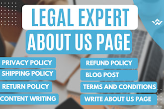 write about us page return policy shipping policy privacy policy brand story