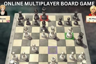 develop online multiplayer card and board games for web android, IOS on unity