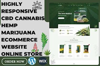 create wordpress cbd, cannabis, hemp, marijuana ecommerce website, online store