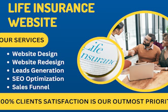 design life insurance website life insurance landing page life insurance leads