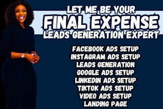 final expense burial leads facebook ads google ads landing page promo video