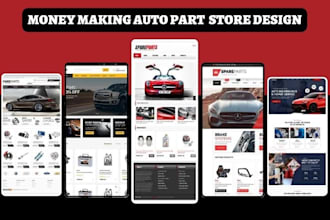 design a professional auto parts shopify store or automotive website
