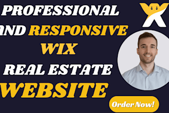 create custom real estate website in wordpress or wix