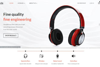 design headphone shopify gadget earbud store electronics headphone website