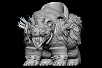 3d animal character modeling 3d character sculpting zbrush miniatures 3d print