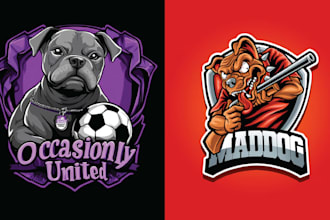 make esport mascot bulldog pitbull logo