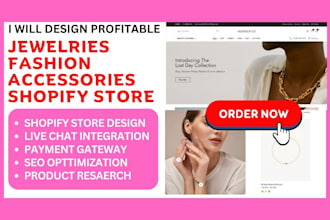 build highly profitable jewelries fashion accessories shopify store
