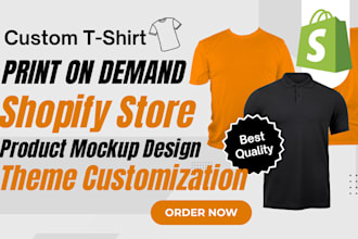 setup shopify print on demand dropshipping store printify one product store