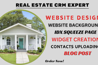 real estate idx website, kvcore widget creation, contacts uploading boldtrail