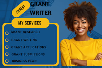 grant writing, submission, proposal, research, application and business plan