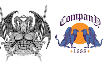 make amazing powerful  leviathan logo for your business