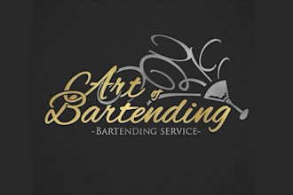 create bar tending service logo