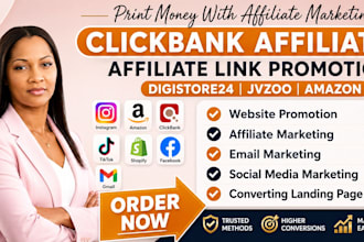 build clickbank affiliate marketing sales funnel, digistore24 landing page jvzoo