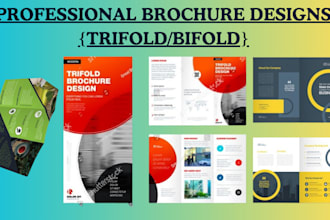 design company profile annual report, brochure design, trifold and bifold
