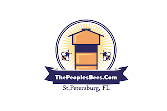design natural organic honey bees logo