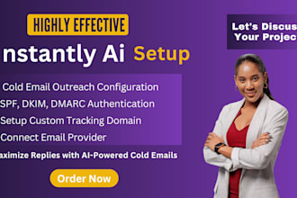 setup instantly ai for cold email outreach, email warmup and automation