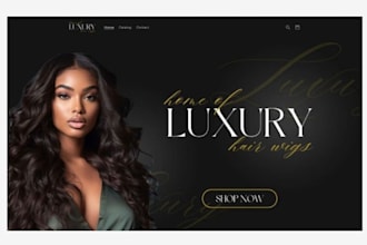 design hair extension website hair extension shopify store beauty salon website