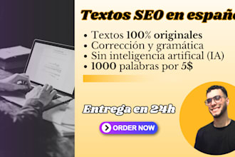 write SEO spanish texts for website or blog