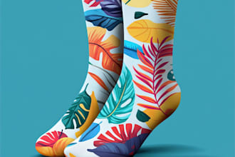make  sublimation all type of unique socks design
