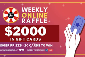 build competition and raffle website, giveaway website for raffle business