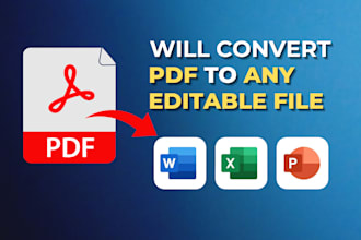 convert PDF to editable word, excel, and data entry