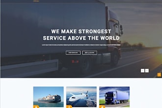 build logistics website, courier website, transport website