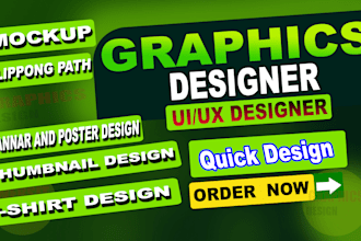 do graphic design services for clipping path,label and mockup