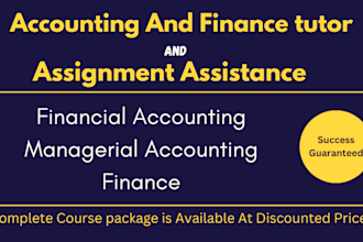 tutor in financial accounting, finance, cost and management accounting