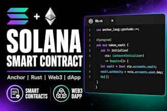 develop solana smart contract anchor rust crypto web3 dapp
