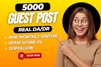 do 25 HQ manual dofollow guest post premium backlinks niche relevant sites da90