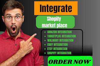 integrate marketplace to shopify store with amazon esty ebay walmart target plus