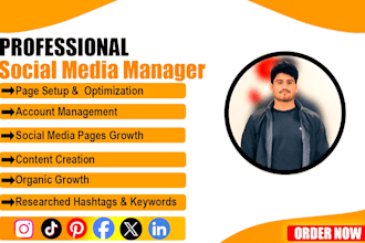 be your social media marketing manager and content creator