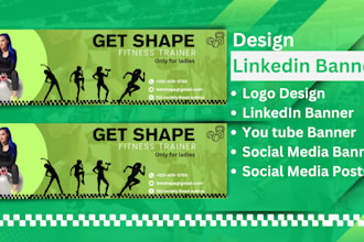 design  linkedin banner facebook,  youtube, twitter cover
