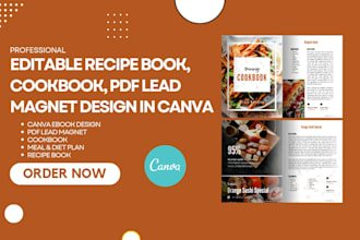 write, design canva recipe ebook, cookbook, juice, smoothie, herbal tea recipe