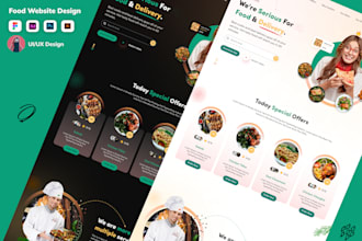 create custom and responsive food website design