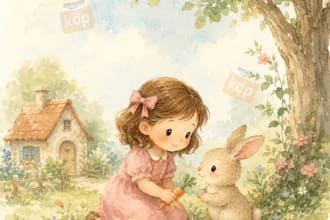 design children story book illustration and children book illustrator watercolor