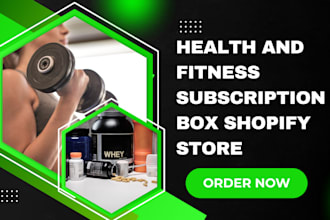 build health and fitness subscription box shopify store subscription website