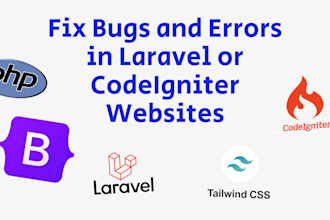 fix bugs and errors in laravel or codeigniter websites