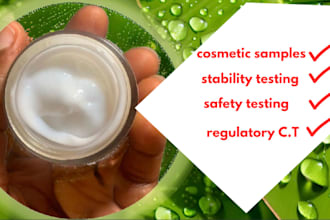 create samples for custom and existing cosmetic formulas