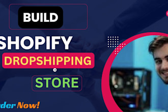 build shopify store or dropshipping ecommerce store