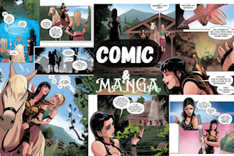 draw comic book, comic page , anime manga , graphic novel storyboard animation