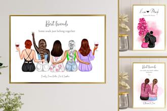 design trendy wall art  for your etsy shop or home decor