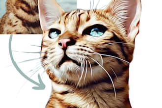 create a custom digital pet portrait in a realistic painting style