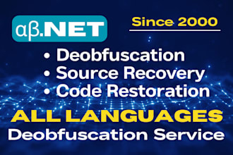 deobfuscate, clean up, and recover source code for javascript, python, and java