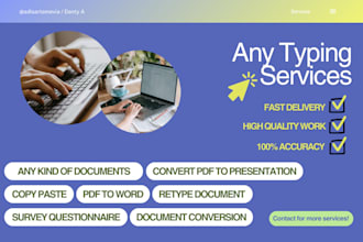 provide you with professional typing services