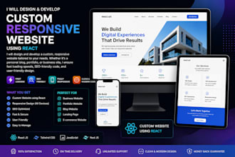 develop custom website using react